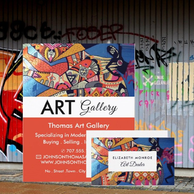 Jazzy Graffiti Art, Art Dealer Business Card (Creator Uploaded)