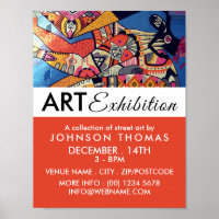 Jazzy Graffiti Art, Artist Exhibition Advertising