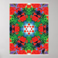 Jazzy Kinetic Collage Kaleidoscope Poster