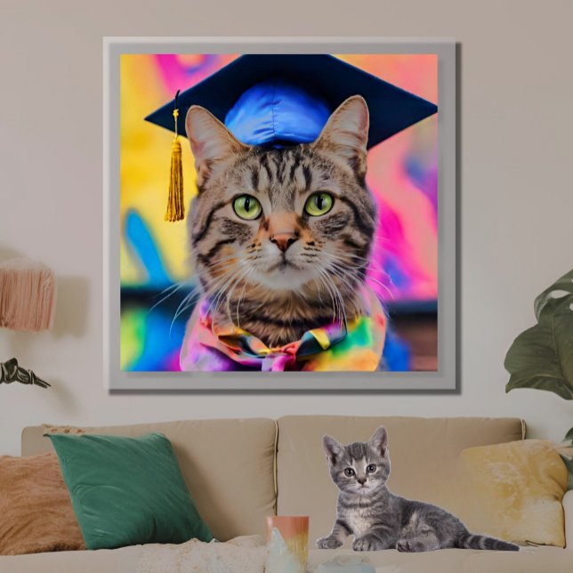 Jazzy Kitty  grad hat Poster (Creator Uploaded)