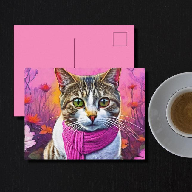 Jazzy Kitty  in early spring Postcard (Creator Uploaded)