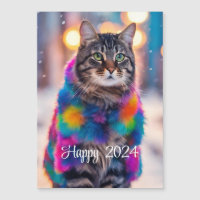 Jazzy Kitty in fur coat - Happy 2024