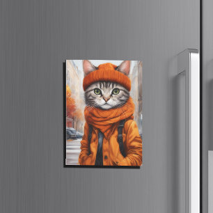 Jazzy Kitty - October Vibes magnetic card