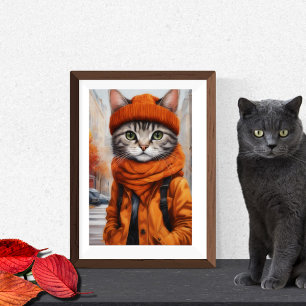 Jazzy Kitty  - October Vibes  Poster