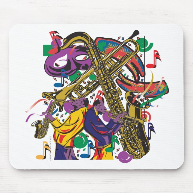 JAZZY Mardis Gras Mouse Pad (Front)