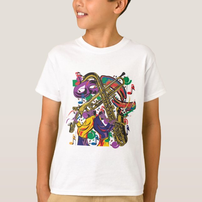 JAZZY Mardis Gras T-Shirt (Front)