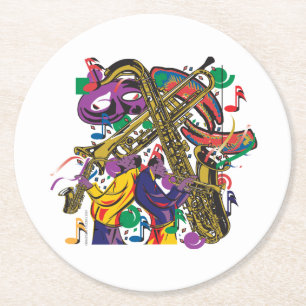 JAZZy Round Paper Coaster