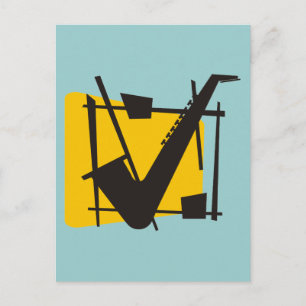 Jazzy Sax Postcard