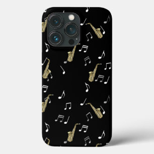 Jazzy Saxophone & Musical Notes  iPhone 13 Pro Case