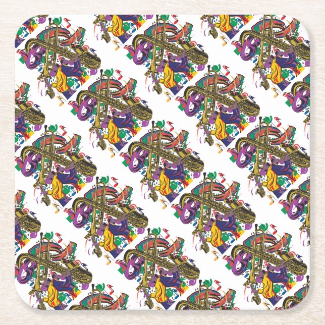 JAZZy Square Paper Coaster (Front)