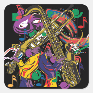 JAZZy Square Sticker