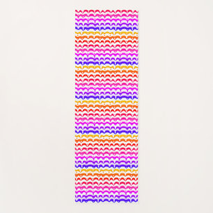 Jazzy Tropical Psychedelic Dripping Stripes Yoga Mat