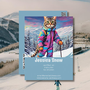 Jazzy  winter  cat -promo  postcard