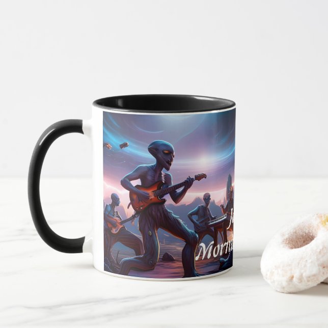 Jazzy's Morning Caffeine Personalised Customisable Mug (With Donut)