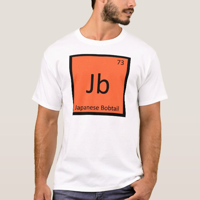 Jb - Japanese Bobtail Cat Periodic Table Element T-Shirt (Front)