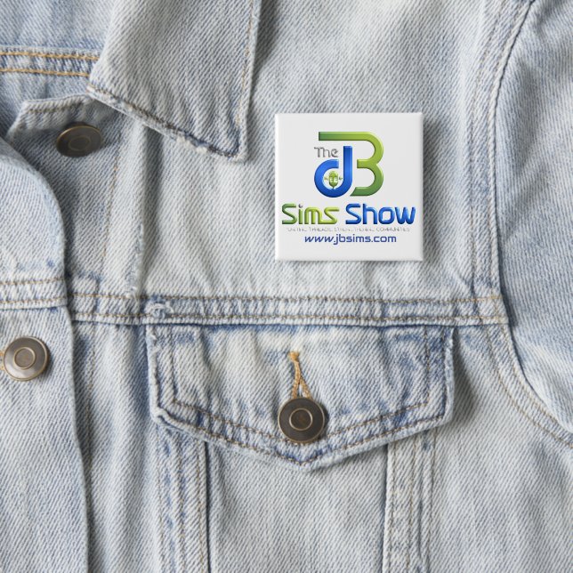 "JB Sims Show Unity Square Button - Collectable Pi (In Situ)