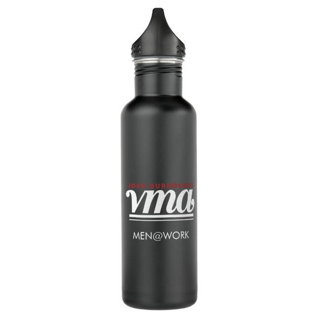 JBHS VMA Black with White Logo Customizable 710 Ml Water Bottle (Left)