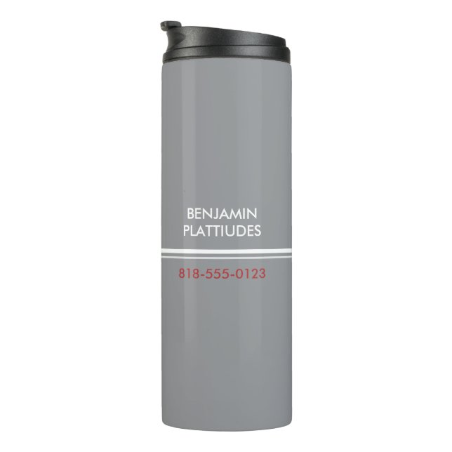JBHS VMA Black with White Logo Customizable Thermal Tumbler (Rotated Right)