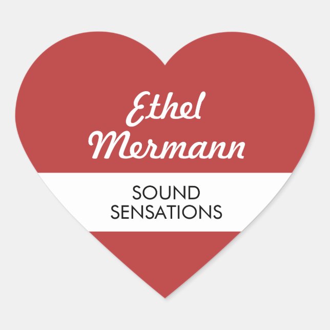 JBHS VMA Red Background with White Script Heart Sticker (Front)