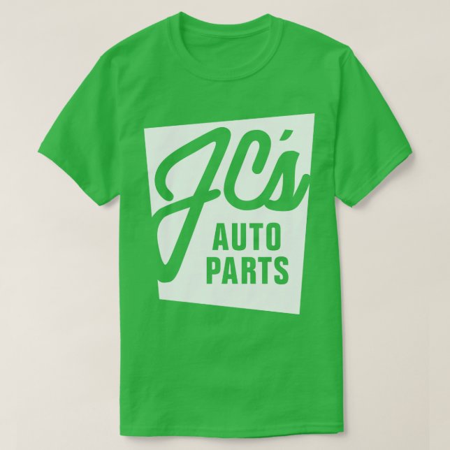 JC Auto Parts SingleSided Alt Design White on Soli T-Shirt (Design Front)