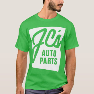 JC Auto Parts SingleSided Alt Design White on Soli T-Shirt