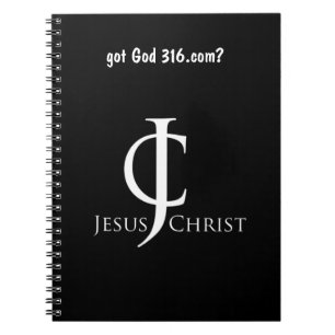 JC (Jesus Christ) Logo gotGod316.com Spiral Notebook