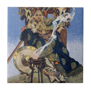 JC Leyendecker Queen Maeve Celtic Warrior Tile