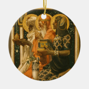 JC Leyendecker Three Wise Men Vintage Christmas Ceramic Tree Decoration