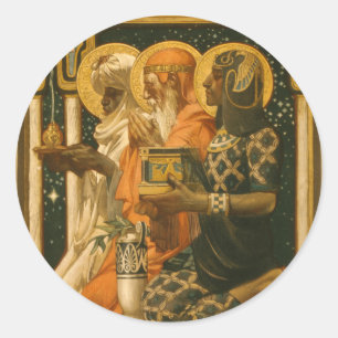 JC Leyendecker Three Wise Men Vintage Christmas Classic Round Sticker