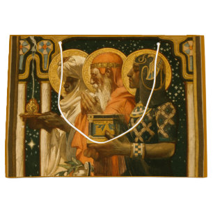 JC Leyendecker Three Wise Men Vintage Christmas Large Gift Bag
