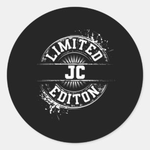 Jc Limited Edition Funny Personalised Name Joke Gi Classic Round Sticker