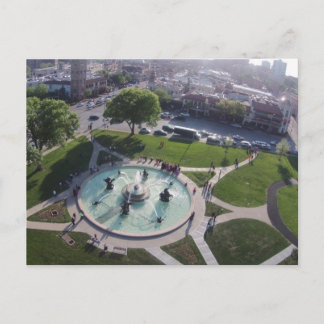 JC Nichols memorial fountain Kansas City Postcard