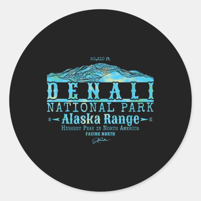 Jcombs_ Denali National Park, Facing North  Classic Round Sticker (Front)