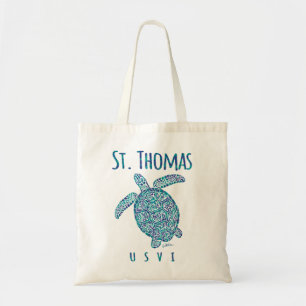 JCombs St. Thomas, USVI, Sea Turtle, Beach Tote Bag