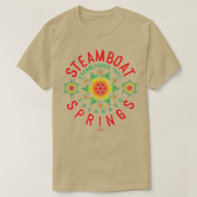 JCombs Steamboat Springs, Colorado, Snow Holiday  T-Shirt (Design Front)