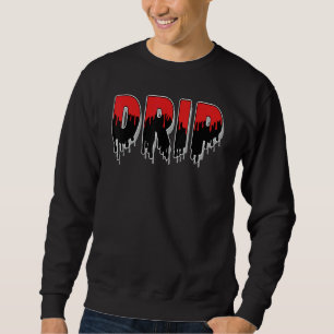JD 4 Red Thunder Drip Dripping Red Thunder 4s Matc Sweatshirt