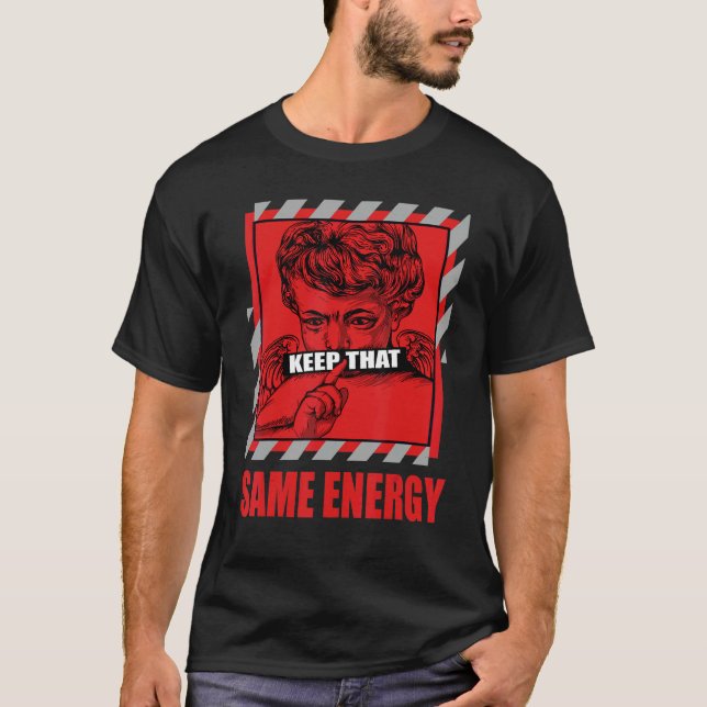 JD 4 Red Thunder Keep Same Energy Red Thunder 4s M T-Shirt (Front)