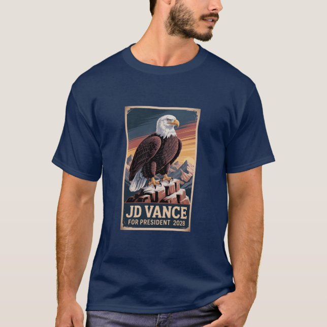 JD Vance 2028 America First Conservative Tee (Front)