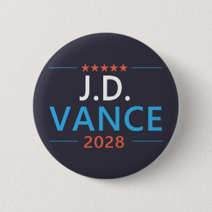 JD Vance 2028 Republican Patriotic 6 Cm Round Badge