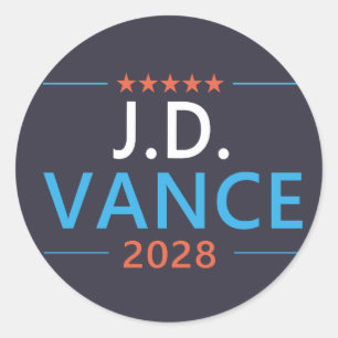 JD Vance 2028 Republican Patriotic Classic Round Sticker