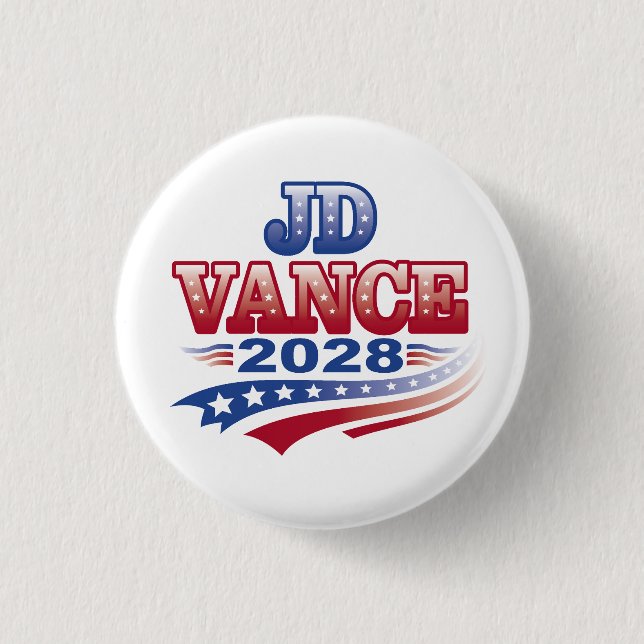 JD Vance 2028 (ssol) 3 Cm Round Badge (Front)