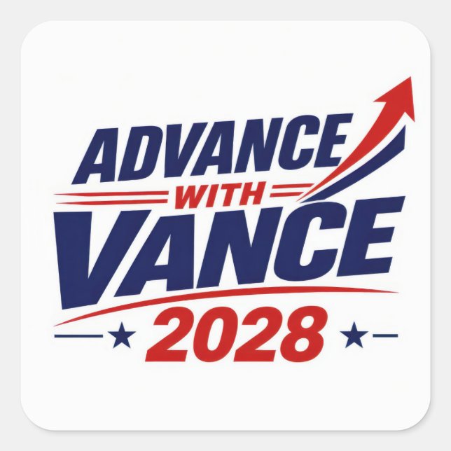 JD Vance For 2028 Presidential Election  Square Sticker (Front)