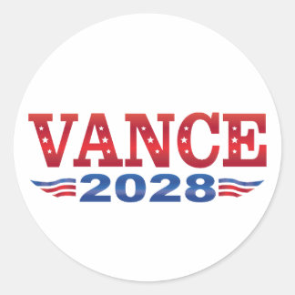 JD Vance President 2028 (bs) Classic Round Sticker