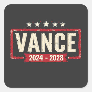 Jd Vance Trump Election 2028 President Vote Square Sticker