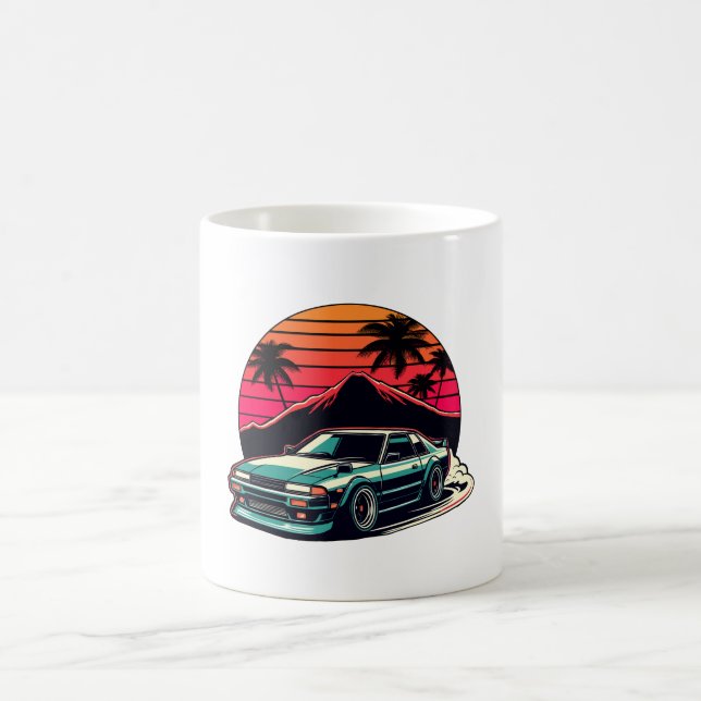 JDM car Japanese Retro Car Racing Drifting Legend  Coffee Mug (Center)