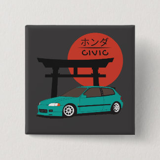 JDM Hatch Legend Torii Sunset Street Culture 15 Cm Square Badge