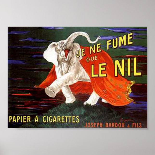 Je Ne Fume Que Le Nil Elephant Ad Poster (Front)