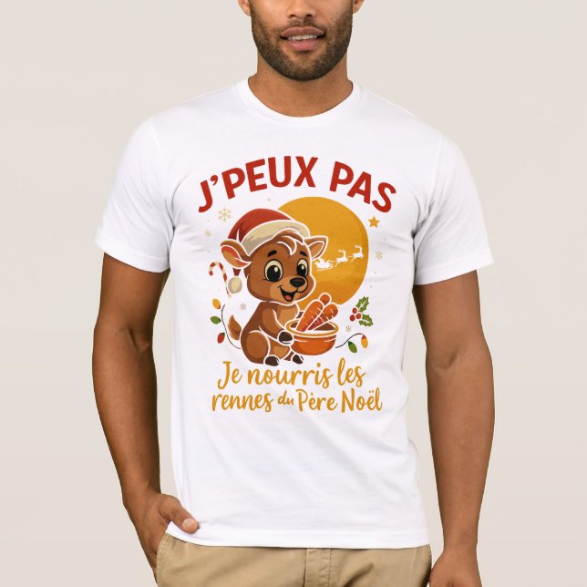 Je Nourris Les Rennes du Père Noël T-Shirt (Front)