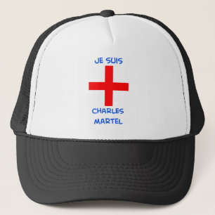 je suis charles martel crusader cross trucker hat