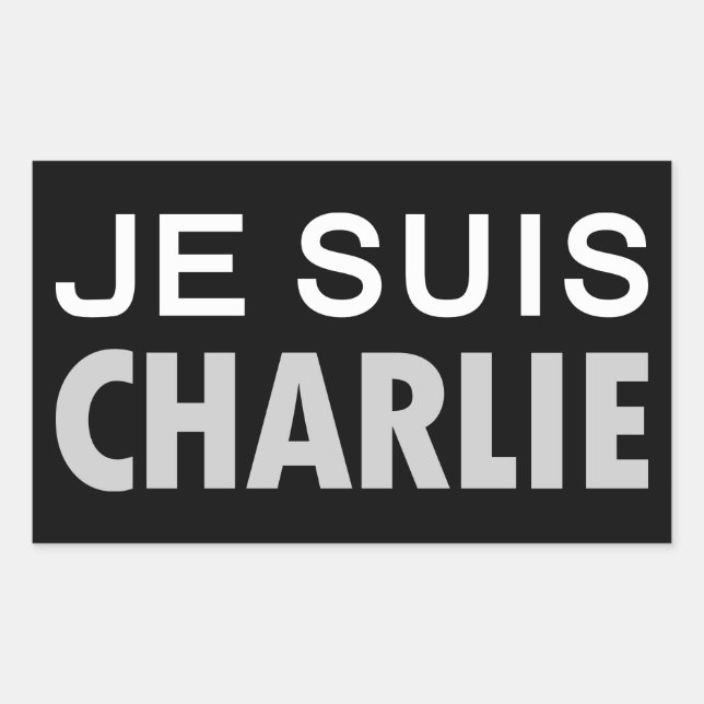 JE SUIS  CHARLIE - national unity people Rectangular Sticker (Front)